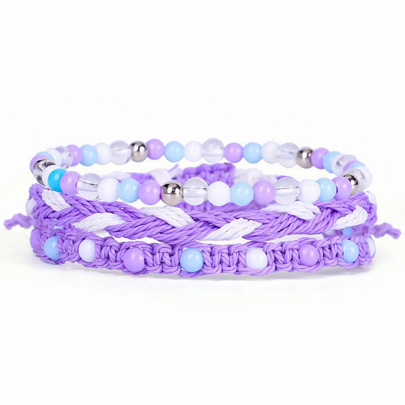 Wholesale Bohemian Colorful Beaded Bracelet Set of 3