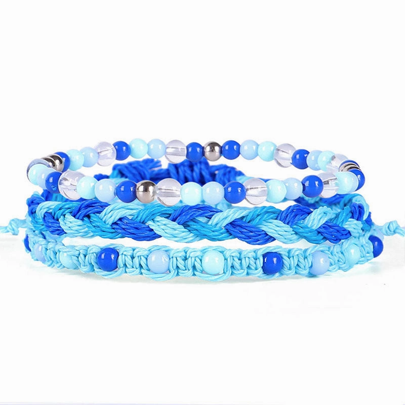 Wholesale Bohemian Colorful Beaded Bracelet Set of 3