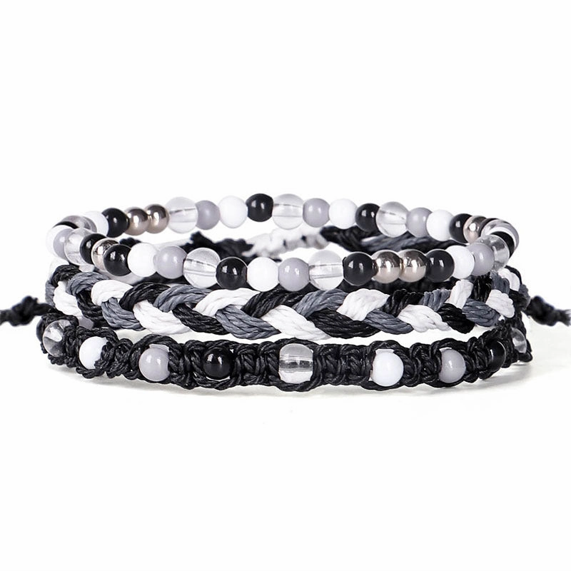 Wholesale Bohemian Colorful Beaded Bracelet Set of 3