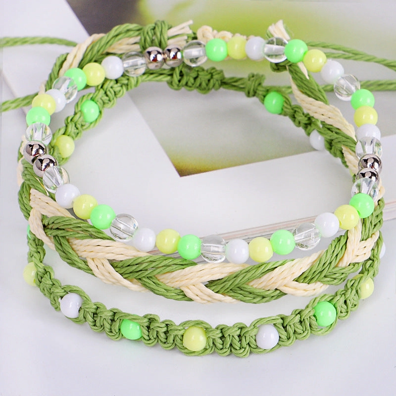 Wholesale Bohemian Colorful Beaded Bracelet Set of 3
