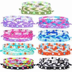 Wholesale Bohemian Colorful Beaded Bracelet Set of 3
