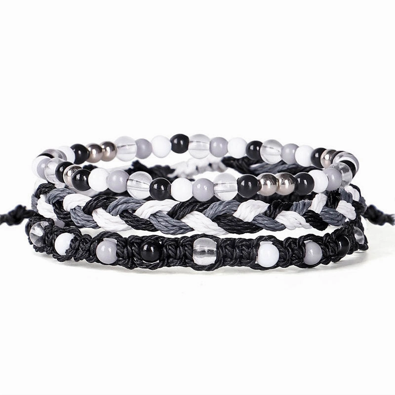 Wholesale Bohemian Colorful Beaded Bracelet Set of 3