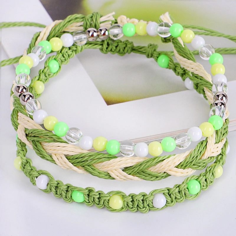 Wholesale Bohemian Colorful Beaded Bracelet Set of 3