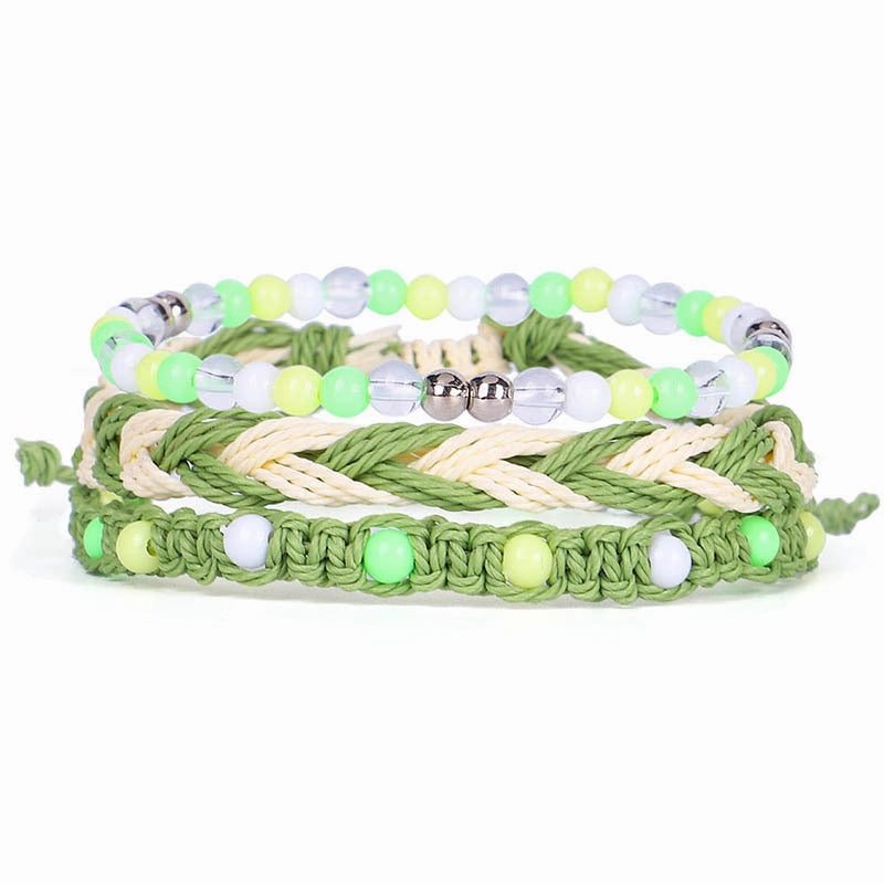 Wholesale Bohemian Colorful Beaded Bracelet Set of 3