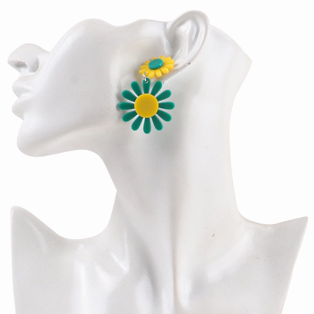 Wholesale Bohemian Daisy Acrylic Earrings