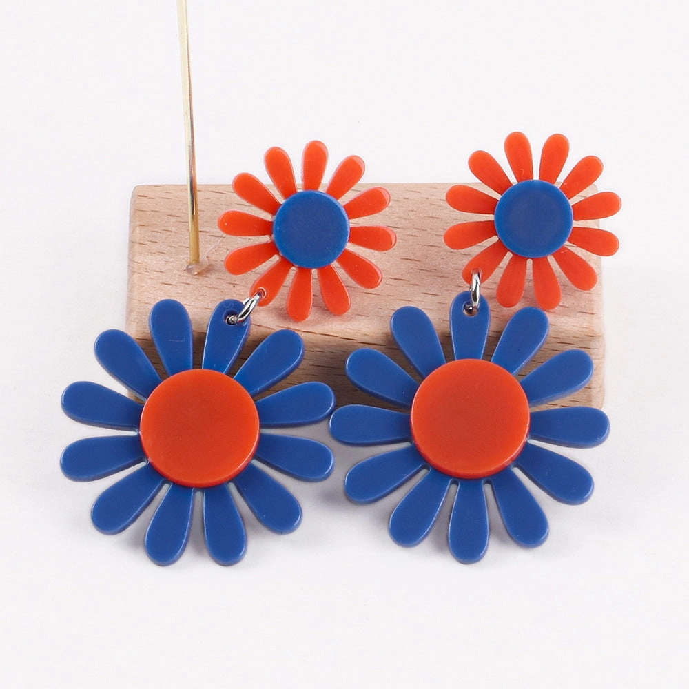 Wholesale Bohemian Daisy Acrylic Earrings