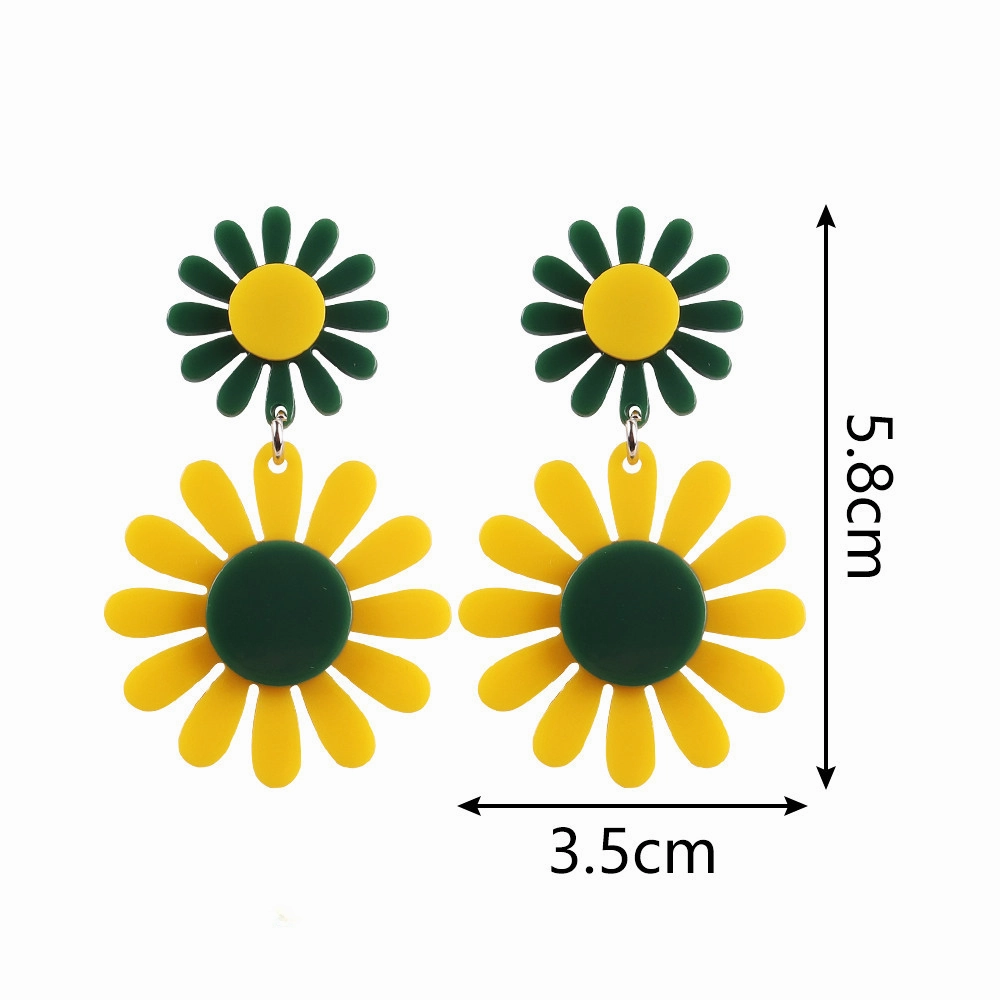 Wholesale Bohemian Daisy Acrylic Earrings