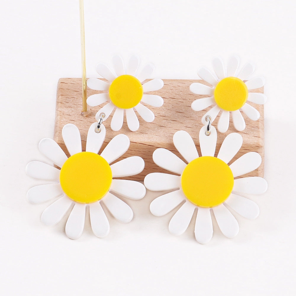 Wholesale Bohemian Daisy Acrylic Earrings