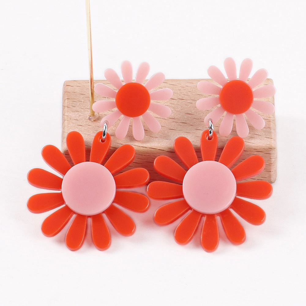 Wholesale Bohemian Daisy Acrylic Earrings