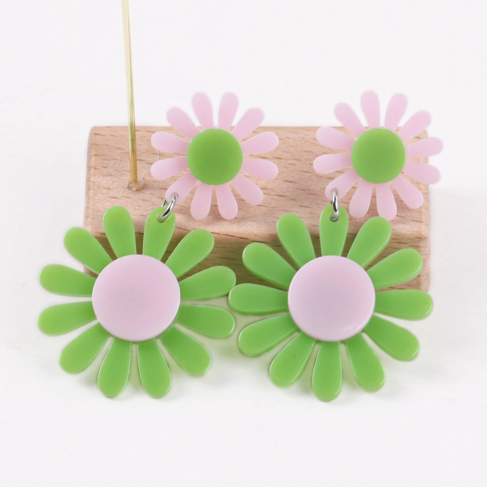 Wholesale Bohemian Daisy Acrylic Earrings