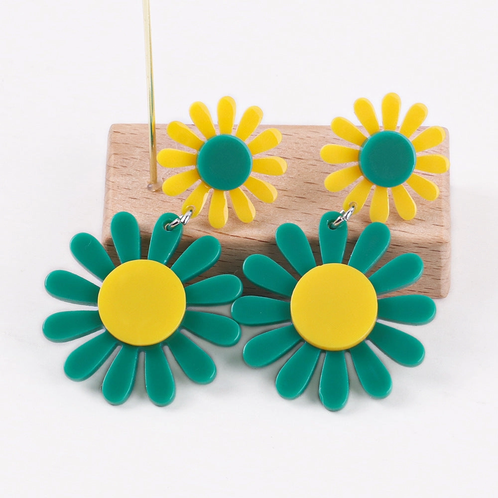 Wholesale Bohemian Daisy Acrylic Earrings