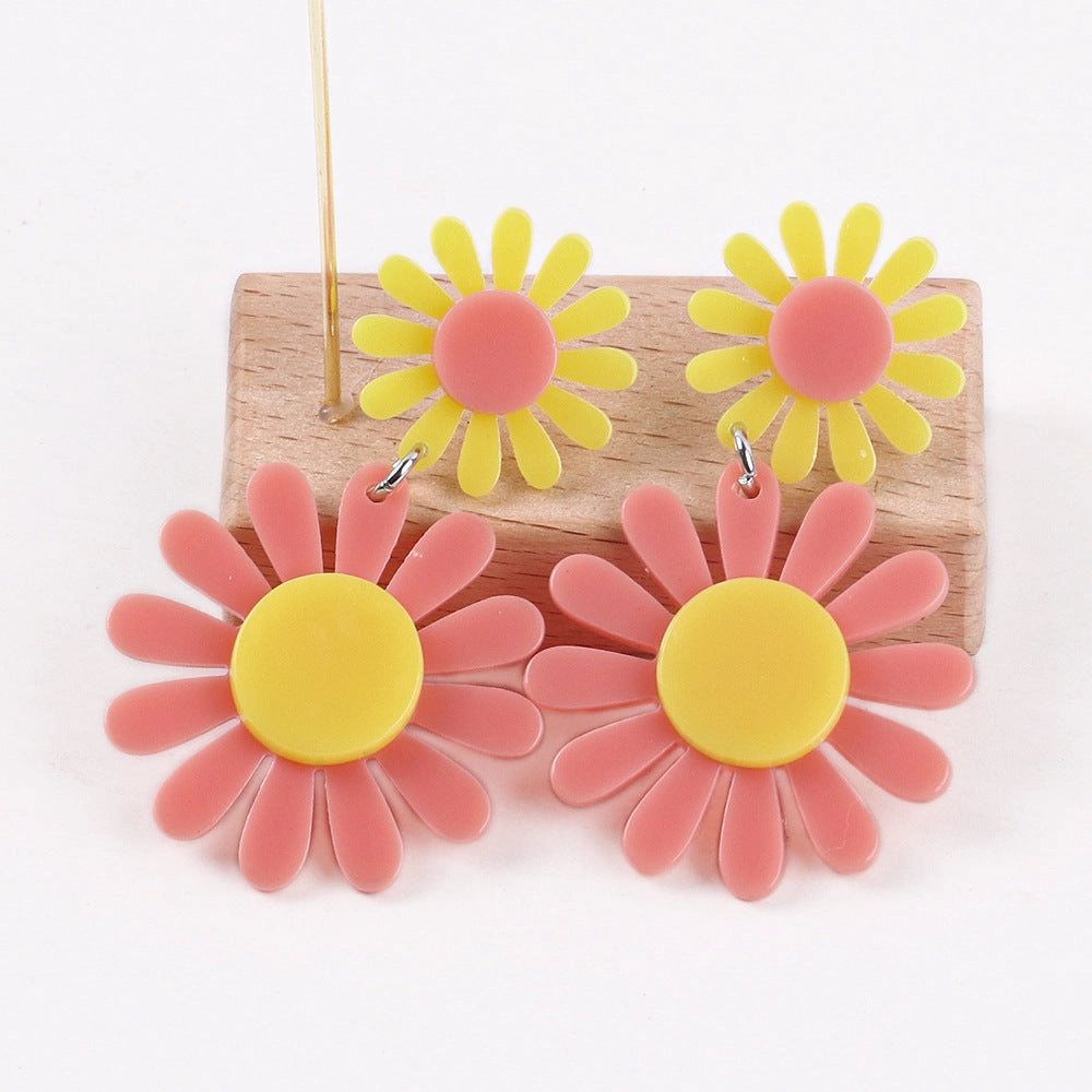 Wholesale Bohemian Daisy Acrylic Earrings