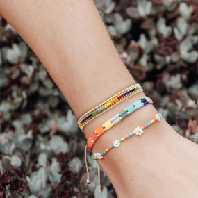 Wholesale Bohemian Daisy Tila Beads Bracelet