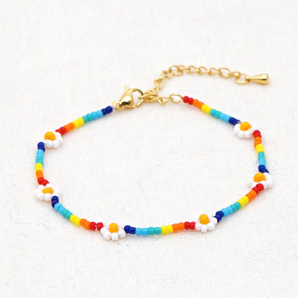 Wholesale Bohemian Daisy Tila Beads Bracelet