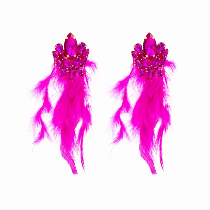 Wholesale Bohemian Diamond Flower Alloy Earrings