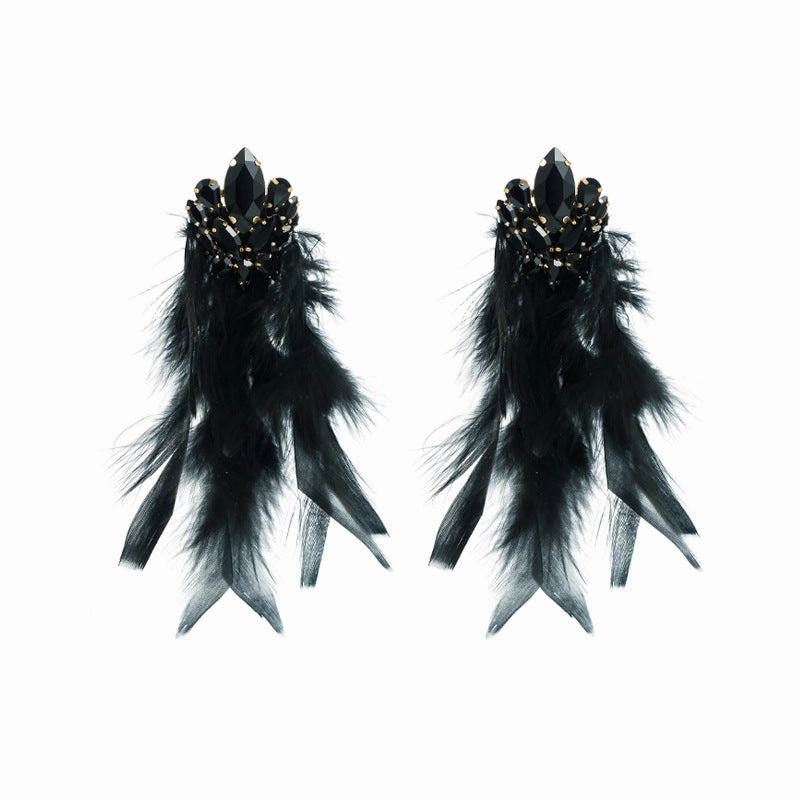 Wholesale Bohemian Diamond Flower Alloy Earrings