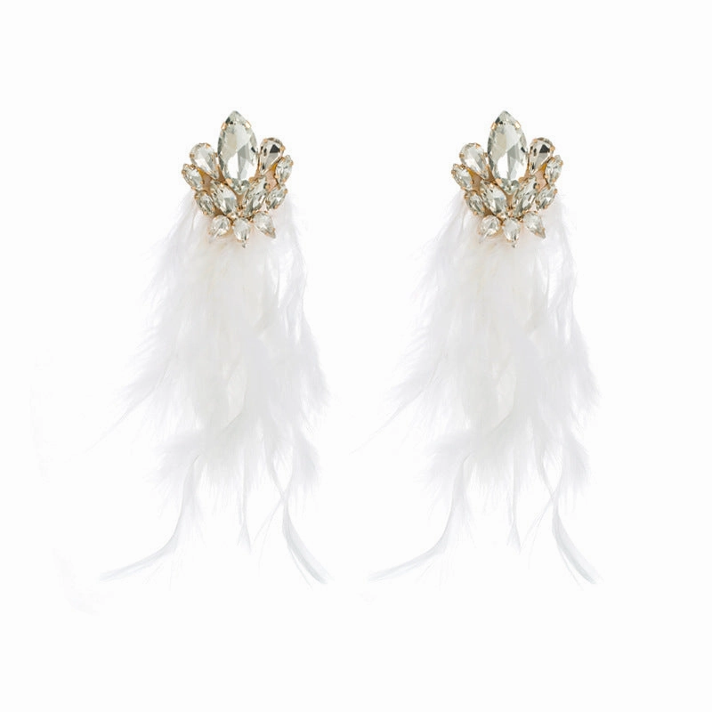 Wholesale Bohemian Diamond Flower Alloy Earrings
