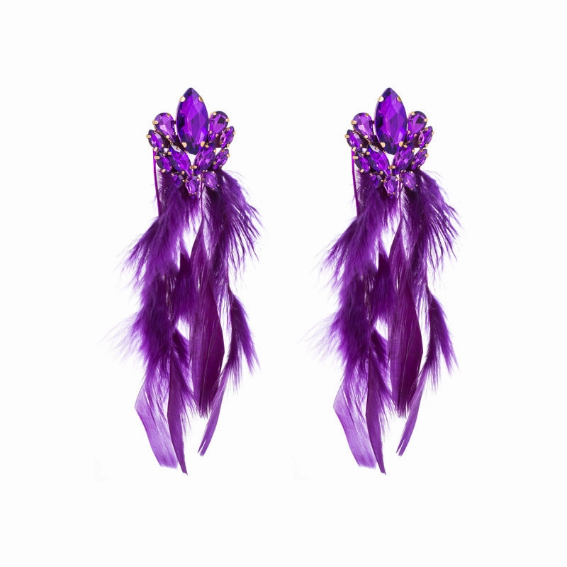 Wholesale Bohemian Diamond Flower Alloy Earrings