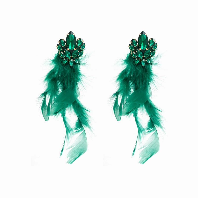 Wholesale Bohemian Diamond Flower Alloy Earrings
