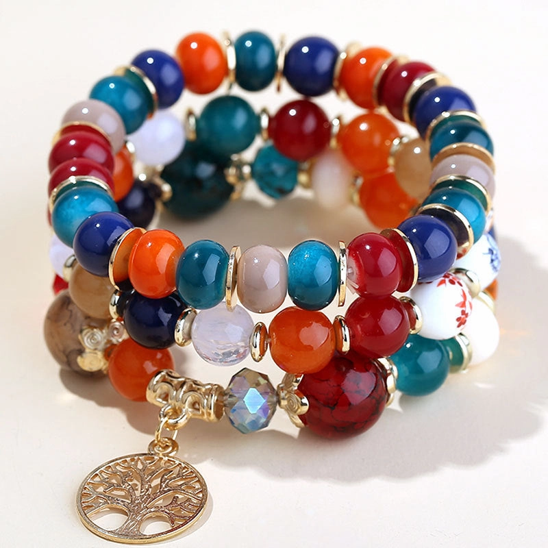 Wholesale Bohemian Ethnic Colorblock Alloy Bracelet