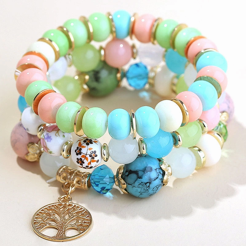 Wholesale Bohemian Ethnic Colorblock Alloy Bracelet