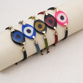 Wholesale Bohemian Ethnic Evil Eye Glass Bracelet