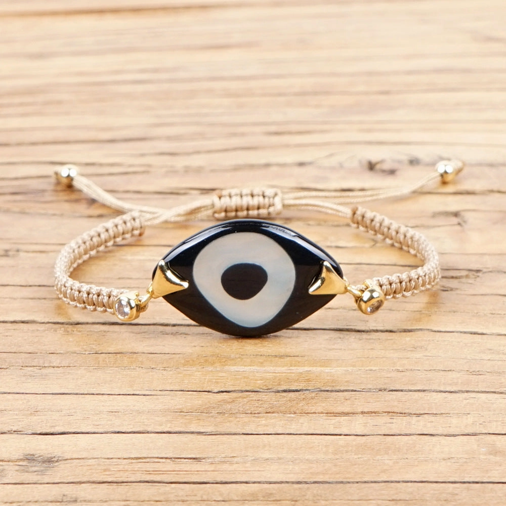 Wholesale Bohemian Ethnic Evil Eye Glass Bracelet