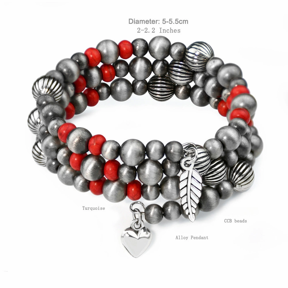 Wholesale Bohemian Ethnic Style Antique Tin Beaded Bracelet
