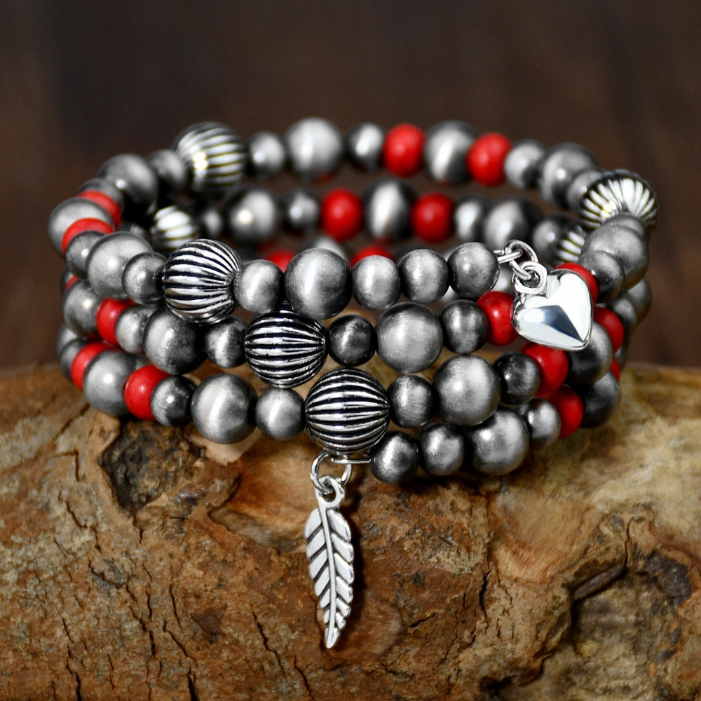Wholesale Bohemian Ethnic Style Antique Tin Beaded Bracelet
