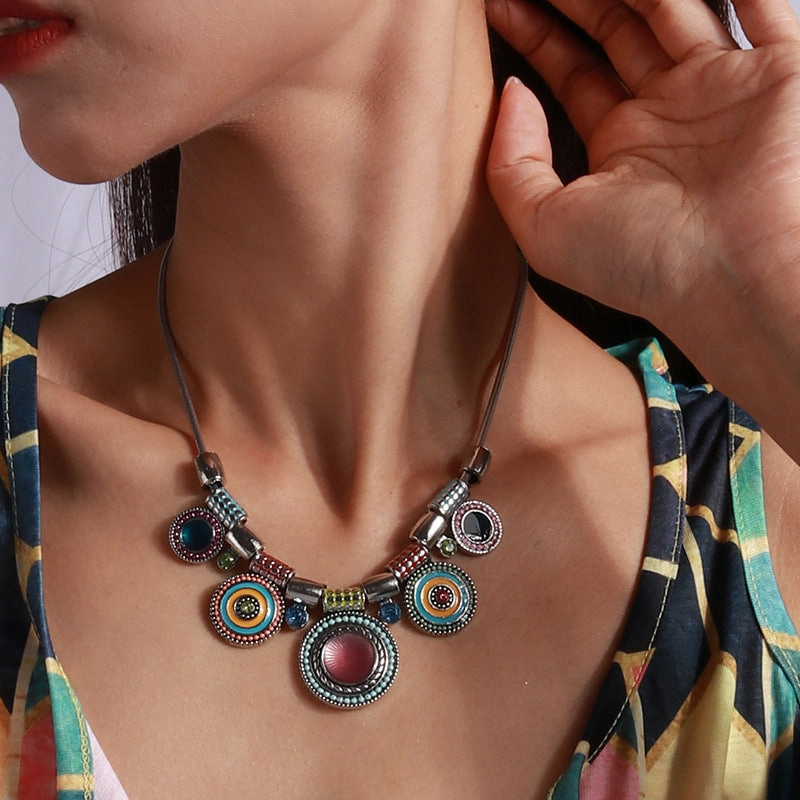 Wholesale Bohemian Ethnic Style Medallion Necklace