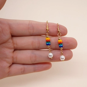 Wholesale Bohemian Ethnic Style Rice Beads Earrings