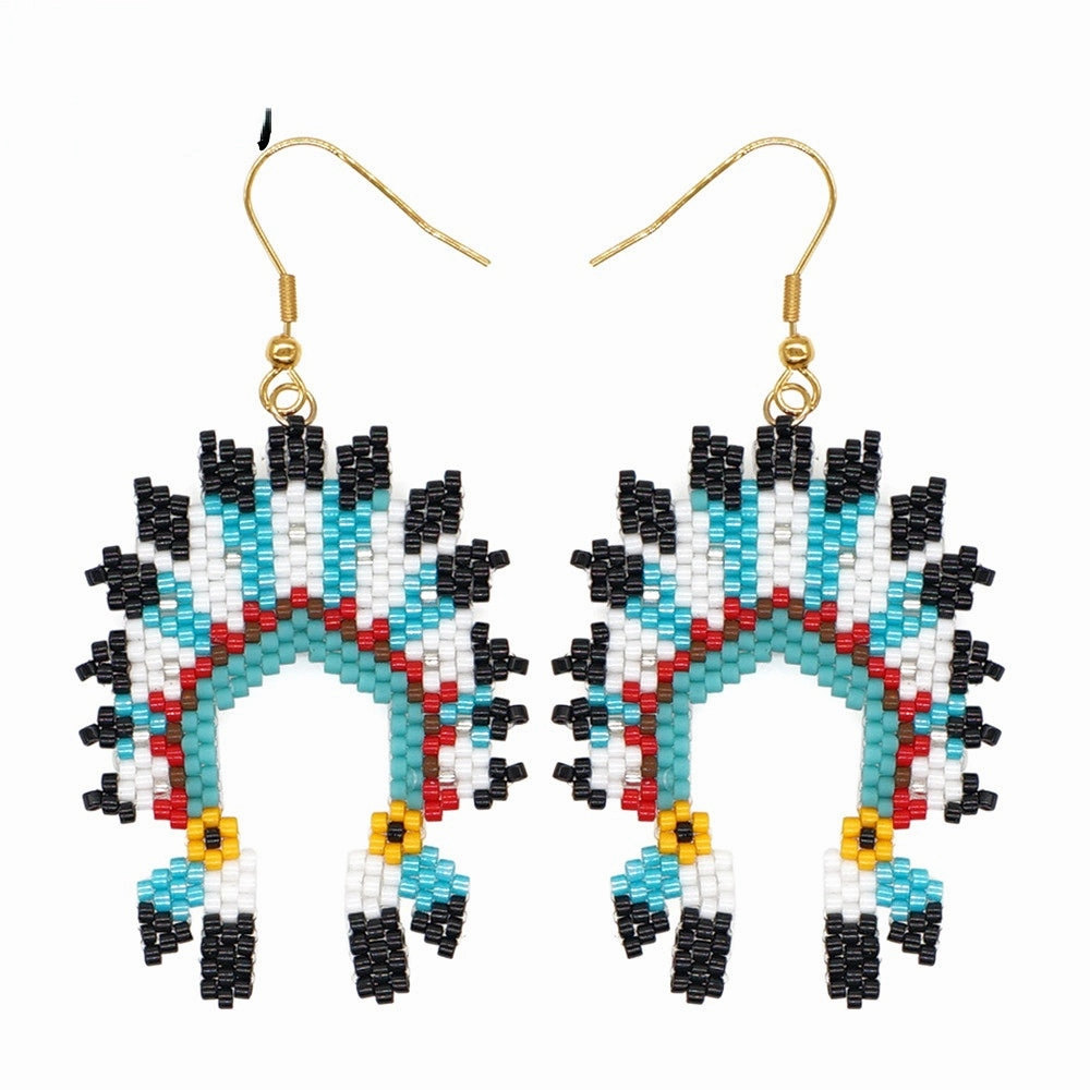 Wholesale Bohemian Ethnic Style Rice Beads Earrings