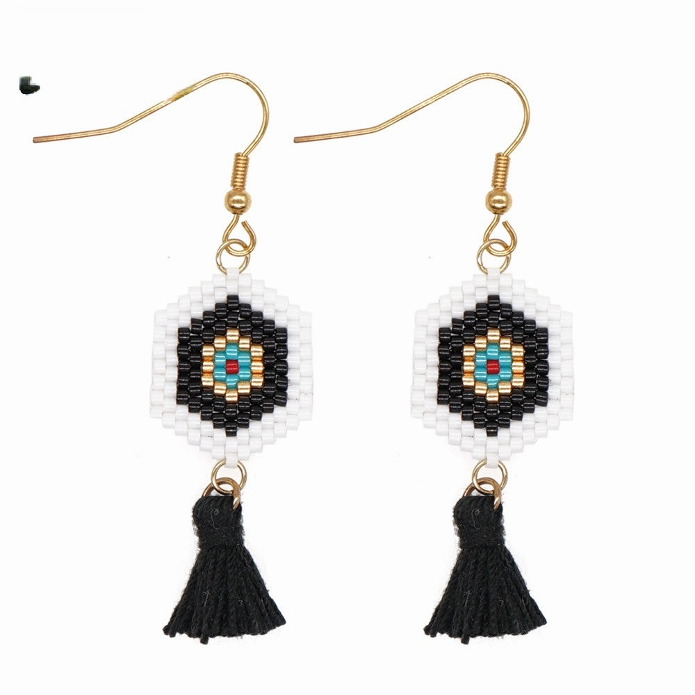 Wholesale Bohemian Ethnic Style Rice Beads Earrings