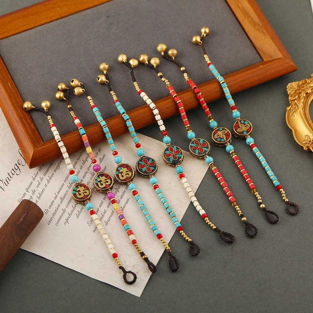 Wholesale Bohemian Ethnic Style Vintage Beaded Bell Bracelet
