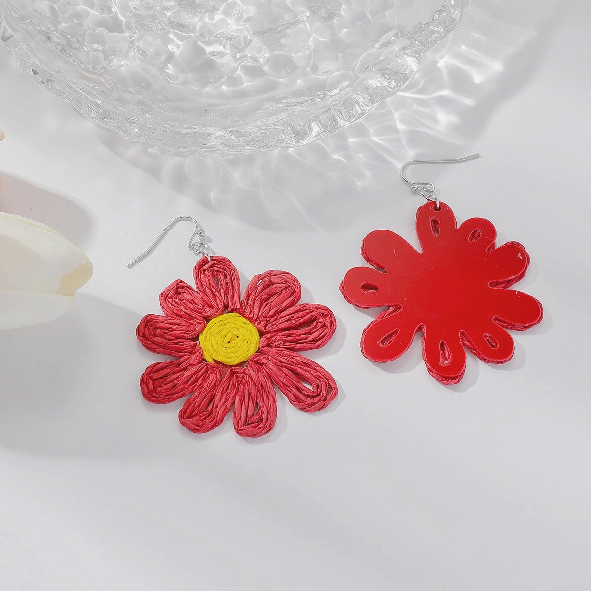 Wholesale Bohemian Exaggerated Flowers Acrylic Earrings