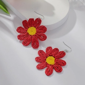 Wholesale Bohemian Exaggerated Flowers Acrylic Earrings