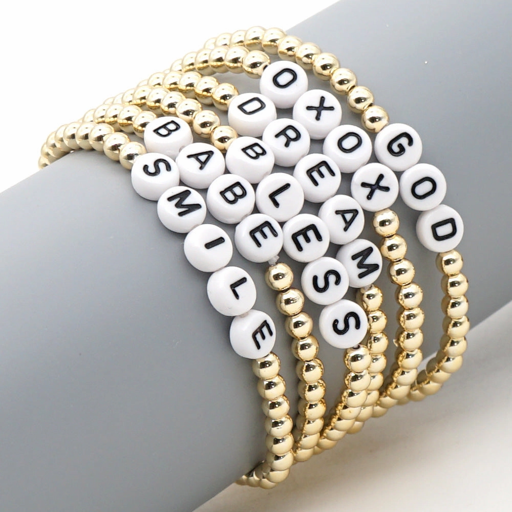 Wholesale Bohemian Gold Plated Acrylic Bracelet
