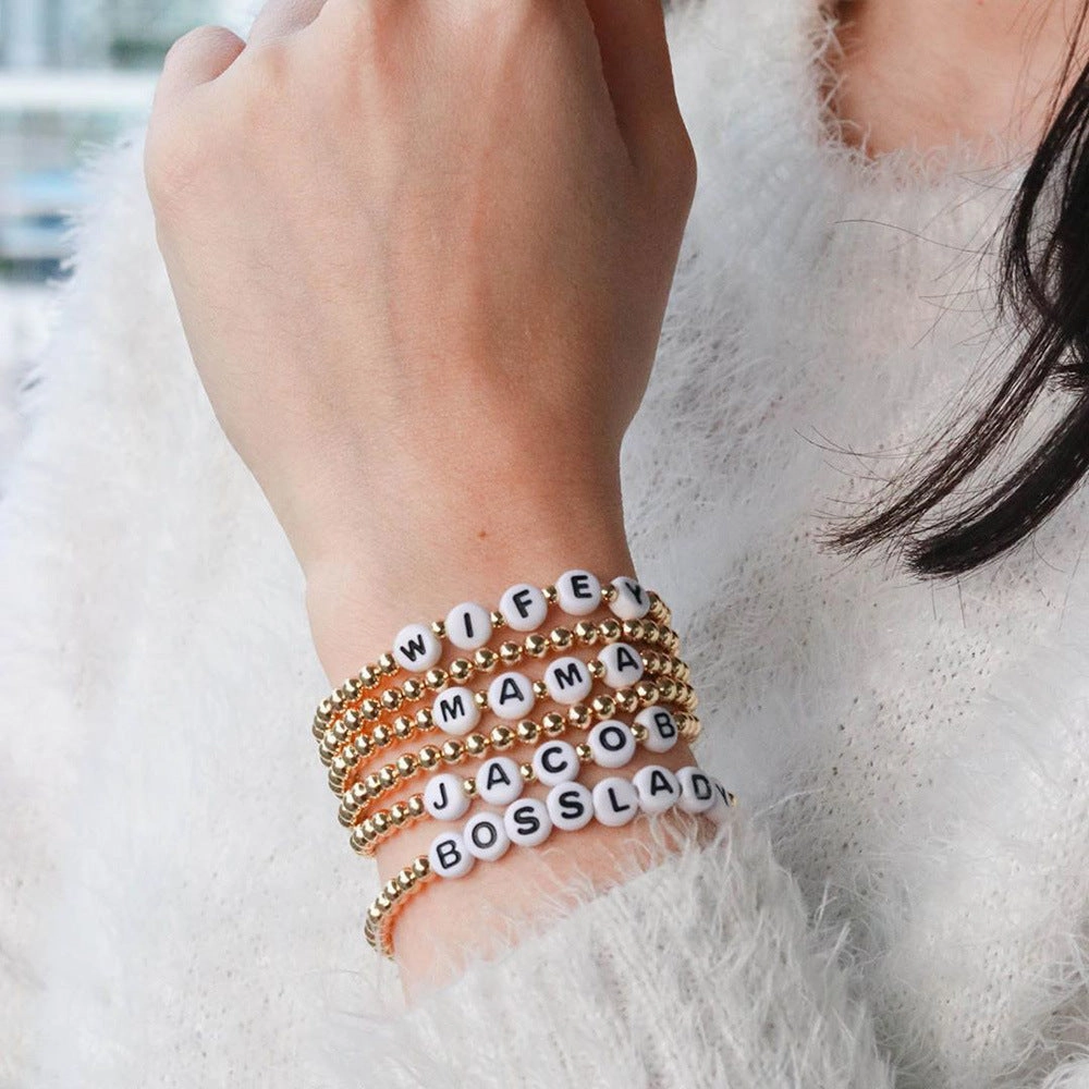 Wholesale Bohemian Gold Plated Acrylic Bracelet