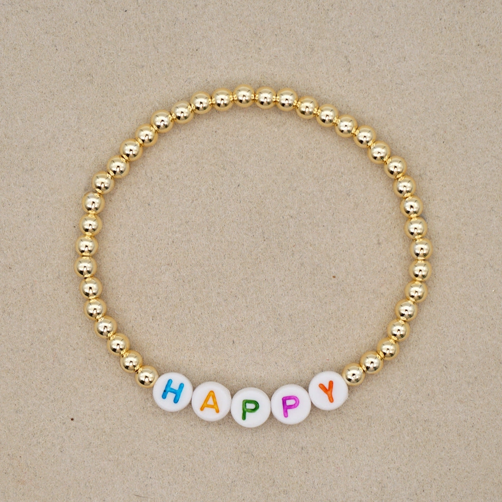 Wholesale Bohemian Gold Plated Acrylic Bracelet