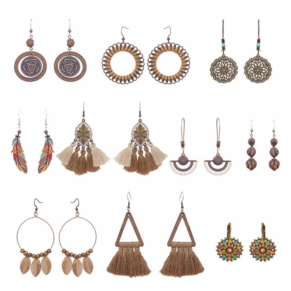 Wholesale Bohemian Hand Made Alloy Earrings