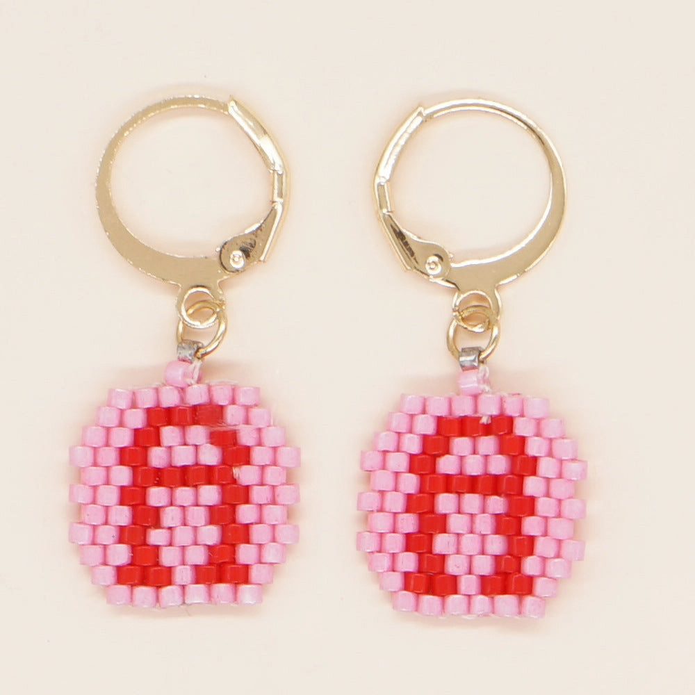 Wholesale Bohemian Hand Made Alphabet Glass Earrings