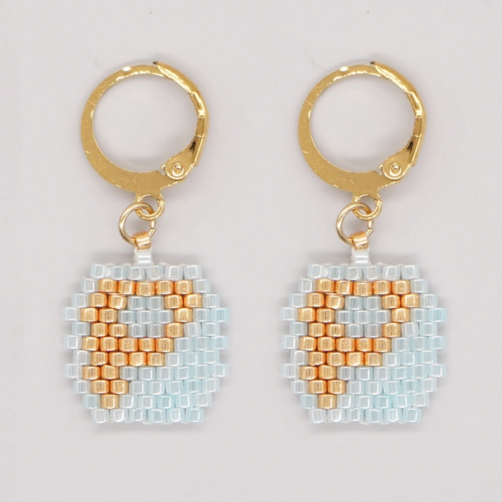 Wholesale Bohemian Hand Made Alphabet Glass Earrings