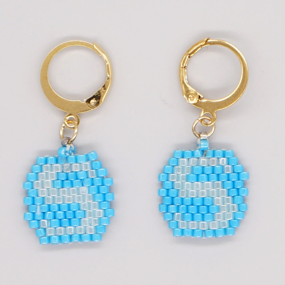 Wholesale Bohemian Hand Made Alphabet Glass Earrings