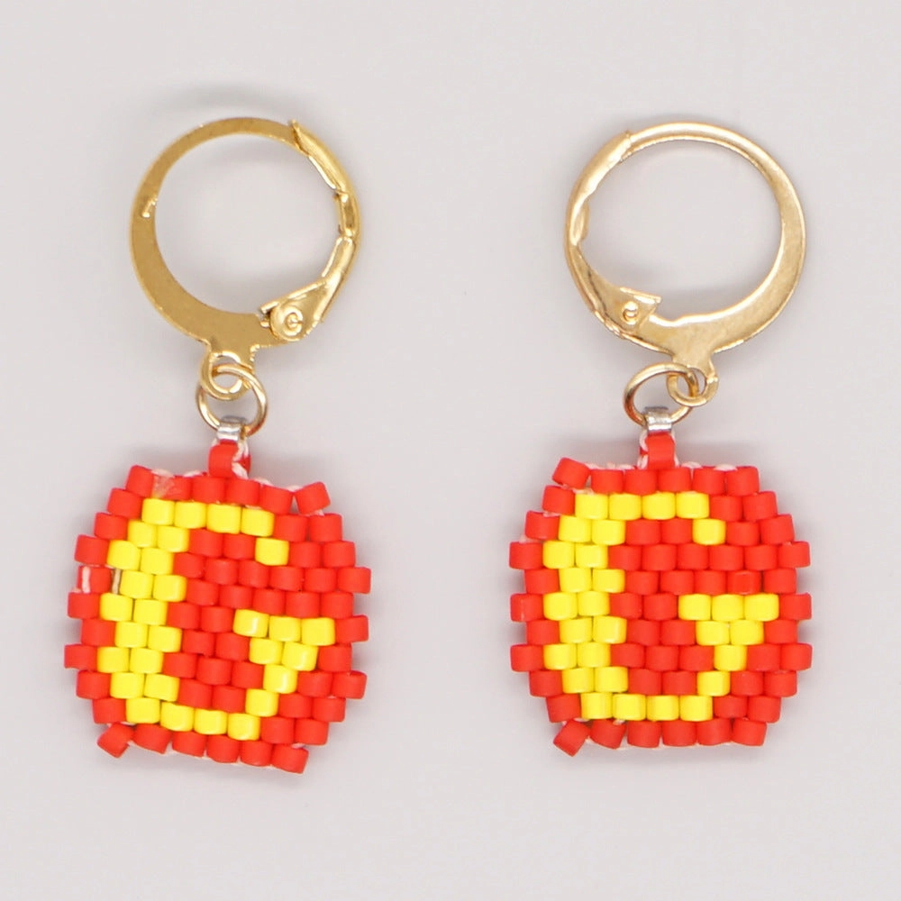 Wholesale Bohemian Hand Made Alphabet Glass Earrings