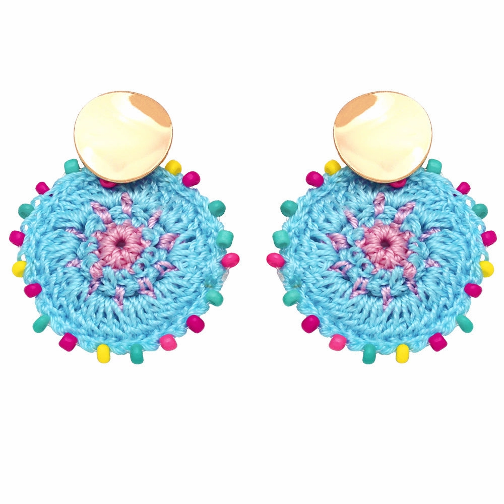 Wholesale Bohemian Hand Made Cotton Rope Earrings