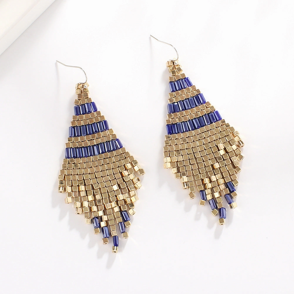 Wholesale Bohemian Handmade Retro Ethnic Style Sumi Pearl Earrings