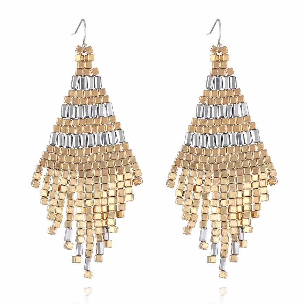 Wholesale Bohemian Handmade Retro Ethnic Style Sumi Pearl Earrings