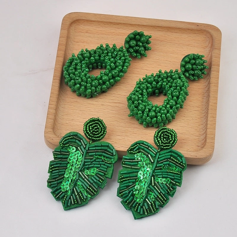 Wholesale Bohemian Handmade Woven Earrings