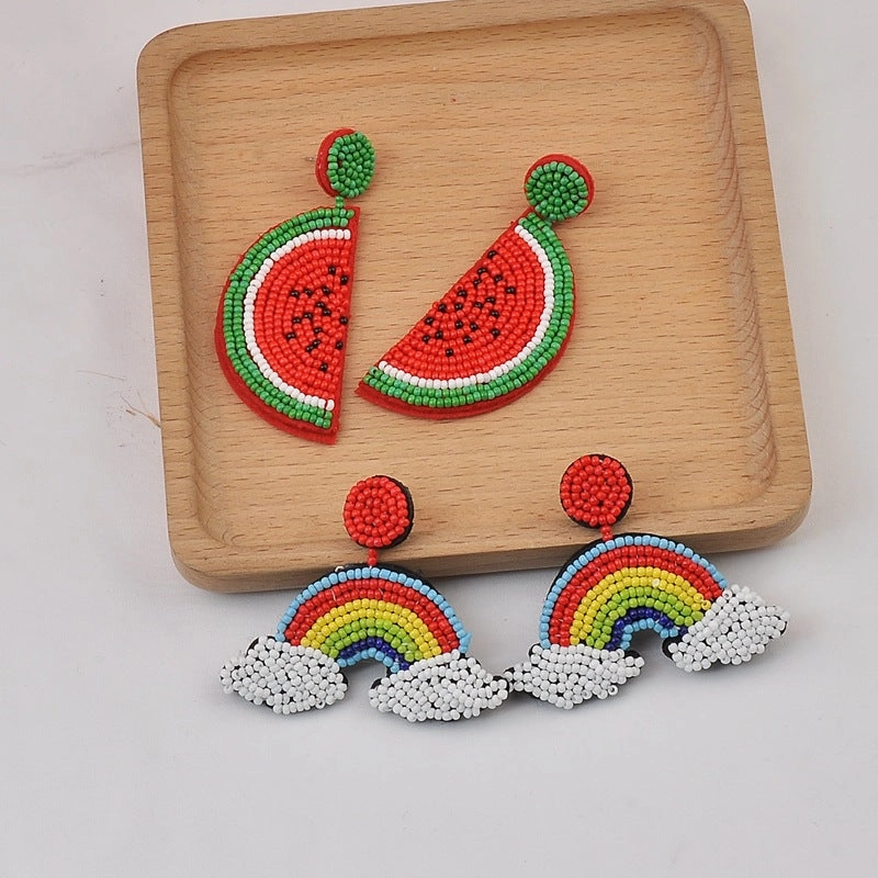 Wholesale Bohemian Handmade Woven Earrings
