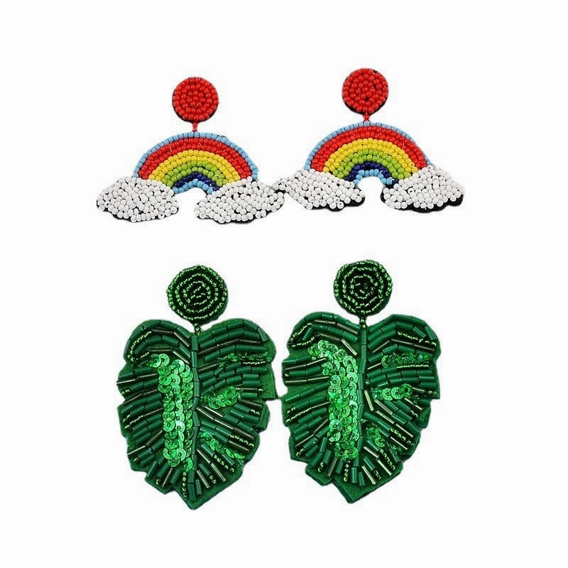 Wholesale Bohemian Handmade Woven Earrings